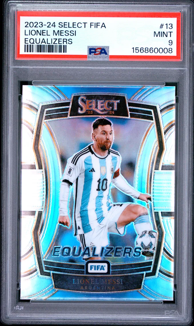 2023 #13 Lionel Messi PSA 9 Panini Select FIFA Equalizers