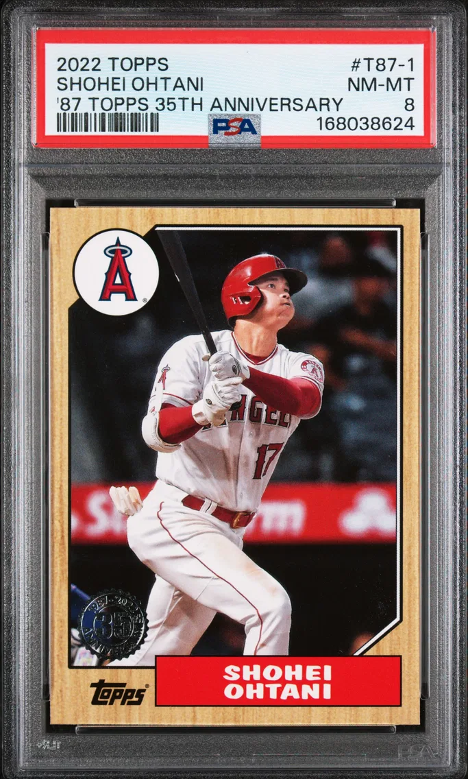 2022 #T87-1 Shohei Ohtani PSA 8 Topps 1987 Topps Baseball 35th Anniversary