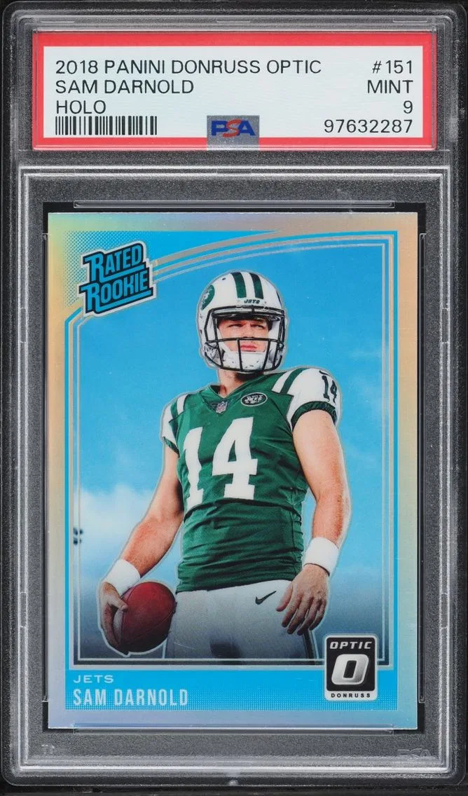 2018 Donruss Optic Holo Sam Darnold ROOKIE #151 PSA 9 MINT