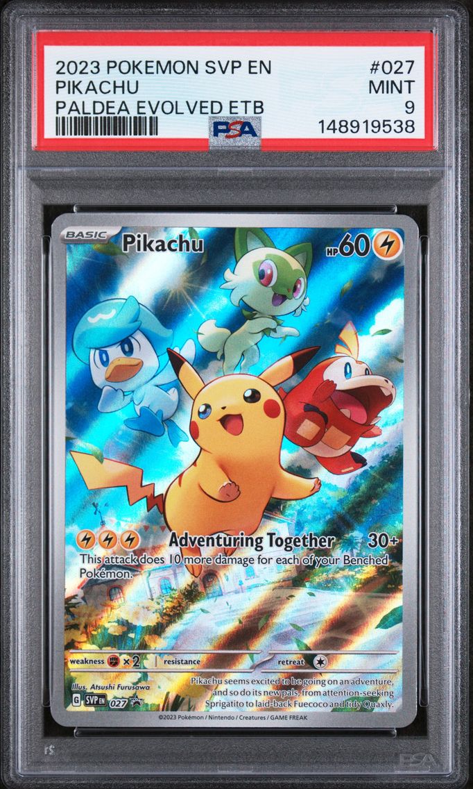 2023 #027 Pikachu PSA 9 Svp EN-SV Black Star Promo