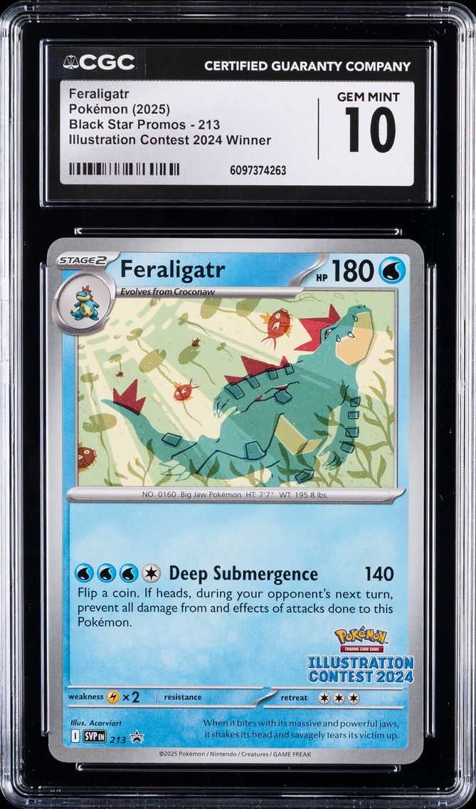 2023 #213 Feraligatr CGC 10 Black Star Promos - Scarlet & Violet SVP EN - English Pokemon
