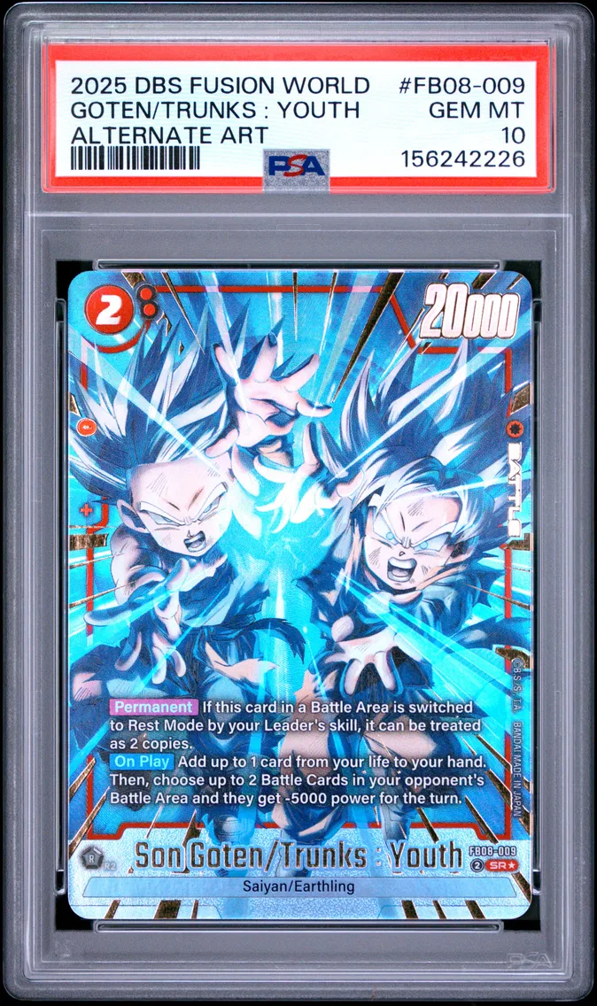 2025 #FB08-009 Son Goten/Trunks : Youth PSA 10 Dragon Ball Super Card Game Fusion World Saiyan's Pride