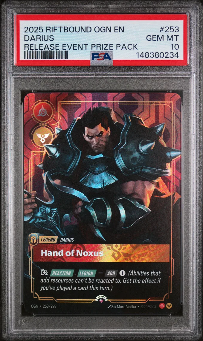 2025 #253 Darius - Hand of Noxus PSA 10 Riftbound: League of Legends Ogn-Origins