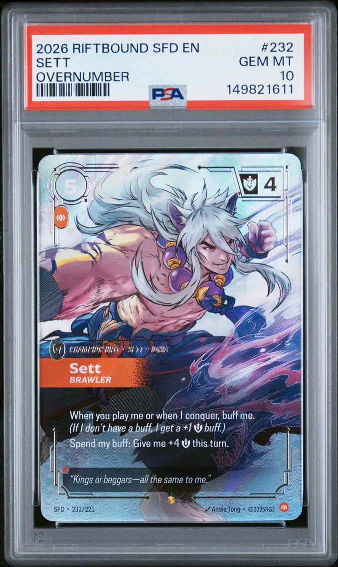 2026 Riftbound: League of Legends Sfd-Spiritforged Sett - Brawler #232 PSA 10