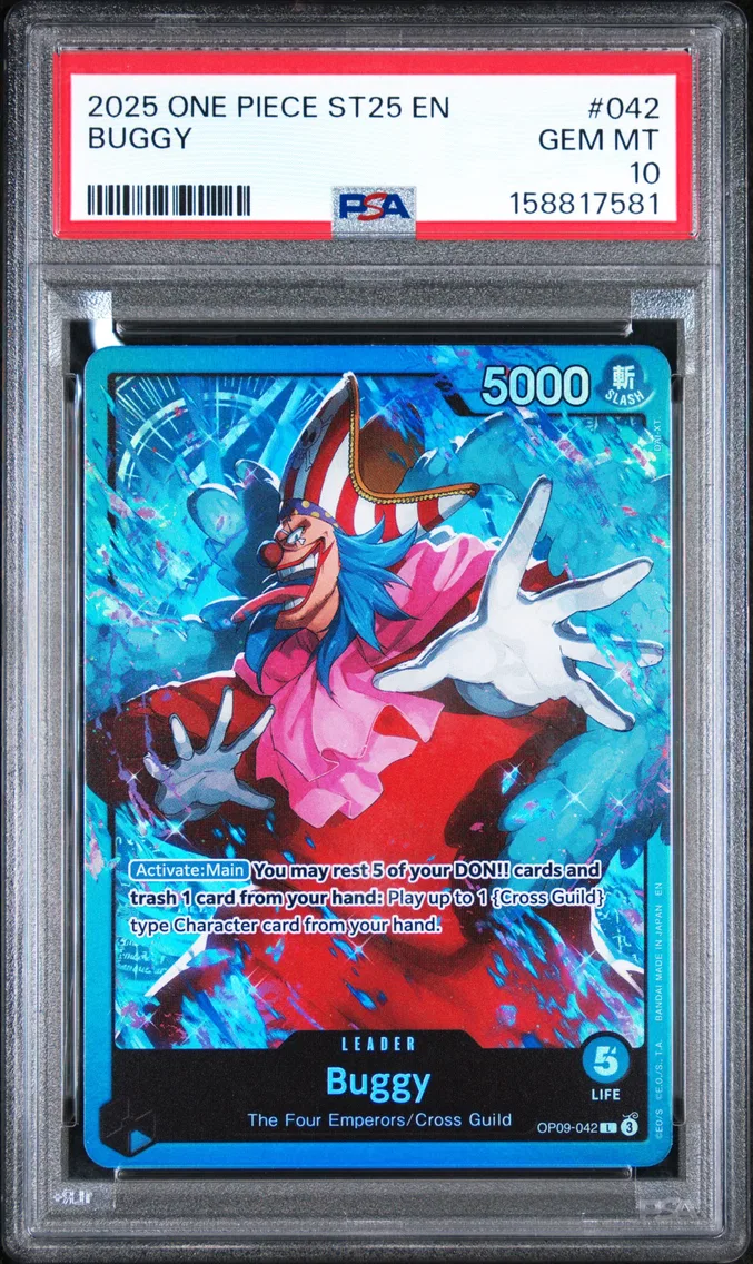 2025 #042 Buggy PSA 10 One Piece Starter Deck ST25-Blue Buggy