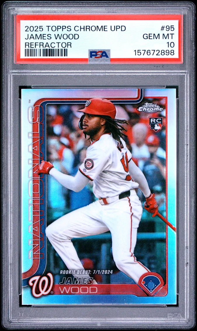 2025 #95 James Wood PSA 10 Topps Chrome Update