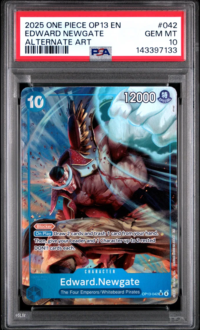 2025 #042 Edward Newgate PSA 10 One Piece OP13-Carrying on His Will