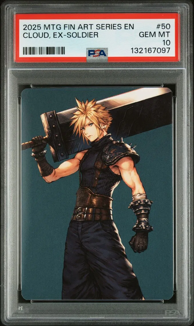 2025 #50 Cloud, EX-Soldier PSA 10 Final Fantasy Art Series