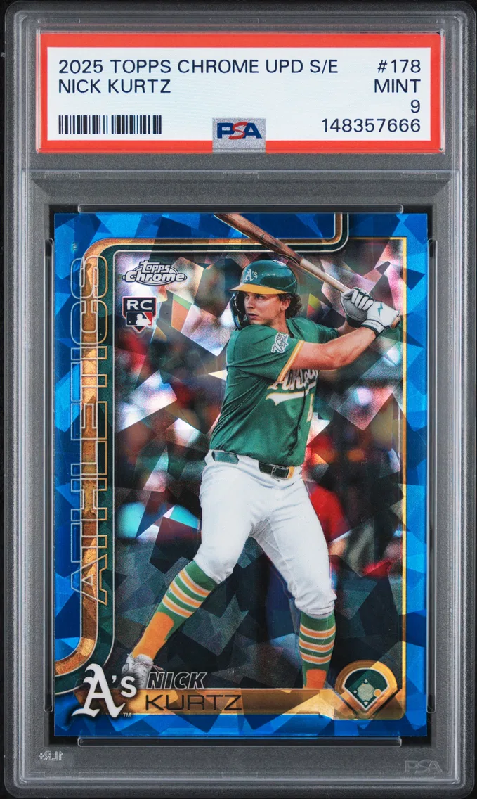 2025 #178 Nick Kurtz PSA 9 Topps Chrome Sapphire Update Series