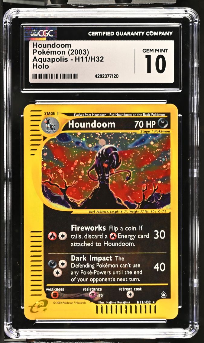 2003 #H11/H32 Houndoom CGC 10 Aquapolis - English