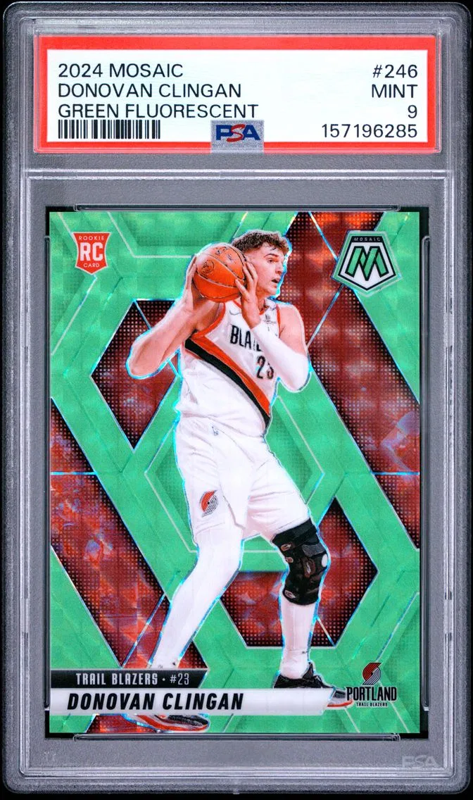 2024 #246 Donovan Clingan PSA 9 Panini Mosaic