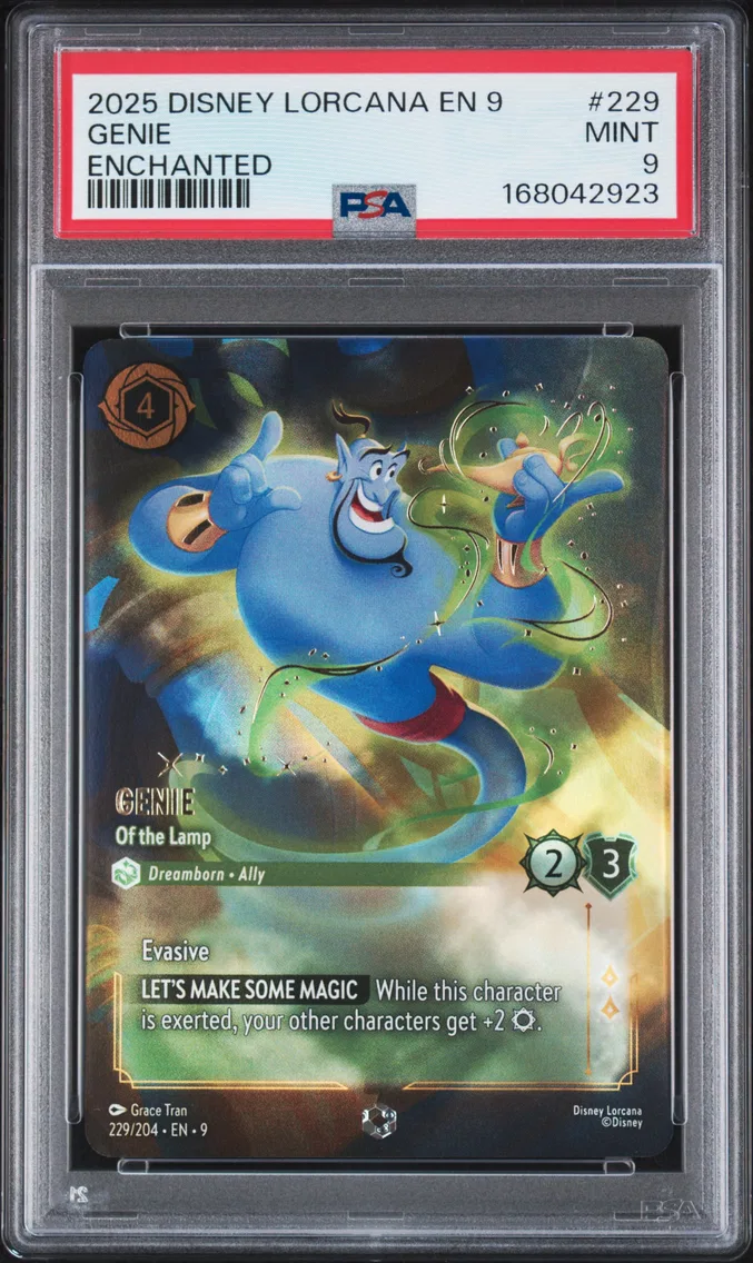 2025 #229 Genie - of the Lamp PSA 9 Disney Lorcana EN 9-Fabled