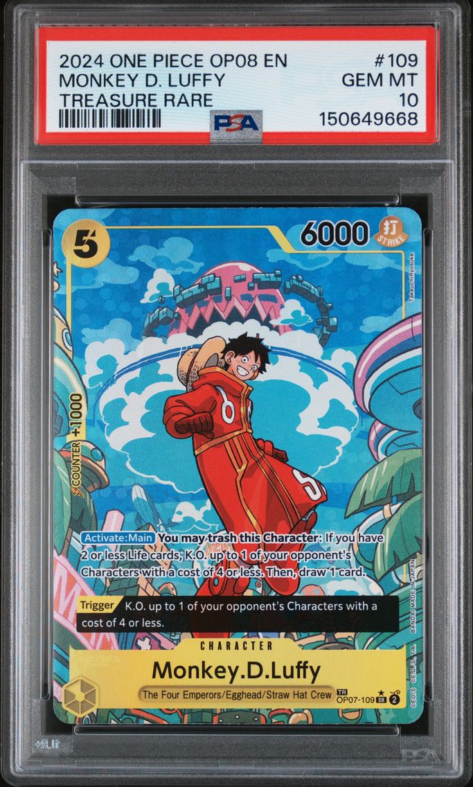 2024 #109 Monkey D. Luffy PSA 10 One Piece OP08-Two Legends