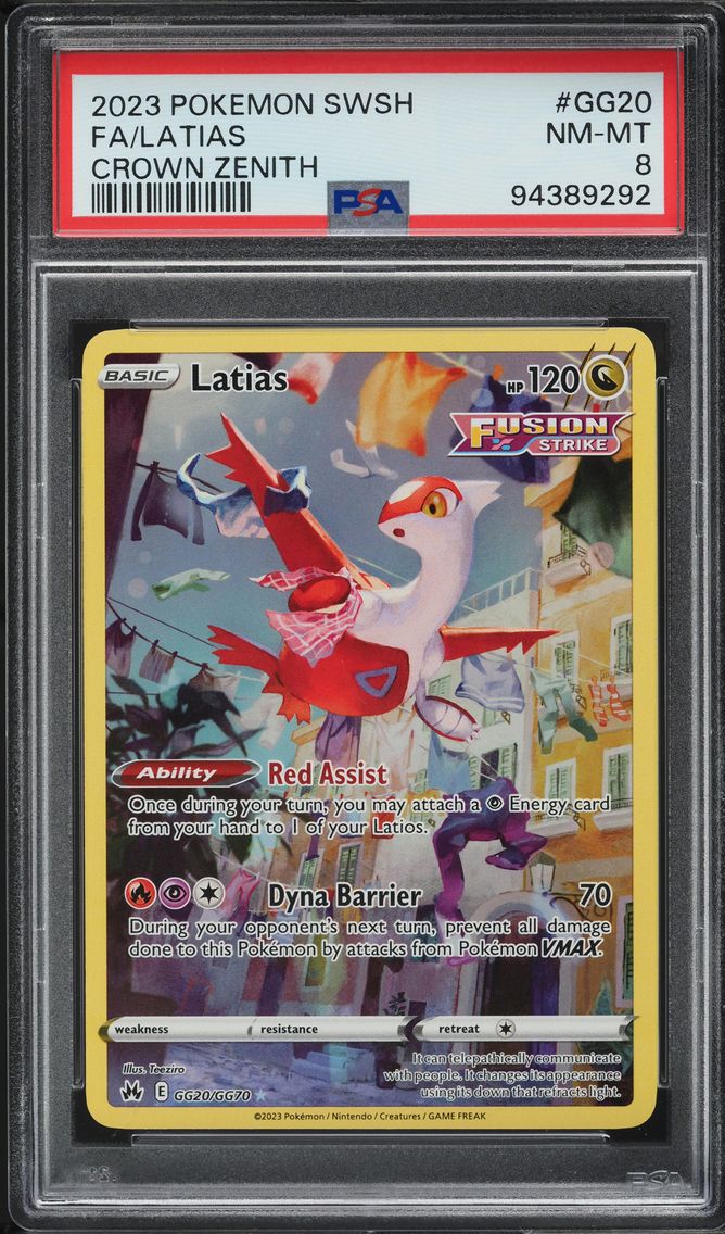 2023 #GG20 Latias PSA 8 Pokemon Sword & Shield Crown Zenith
