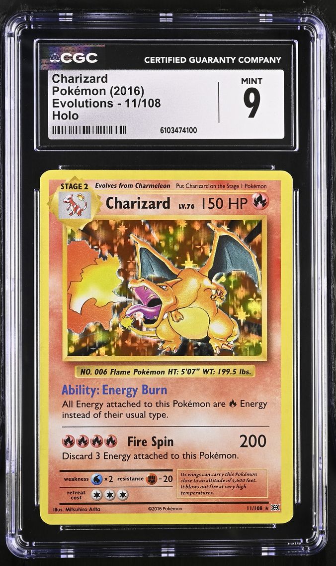 2016 #11 Charizard CGC 9 Evolutions - English