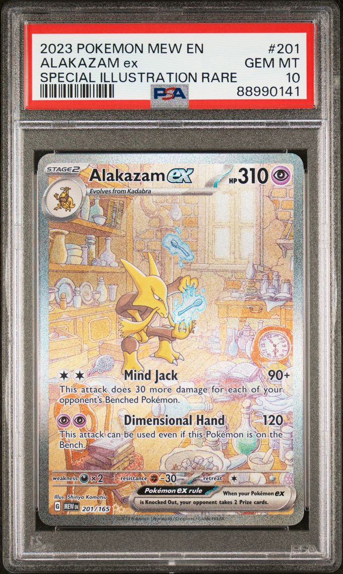2023 #201 Alakazam EX PSA 10 Mew EN-151