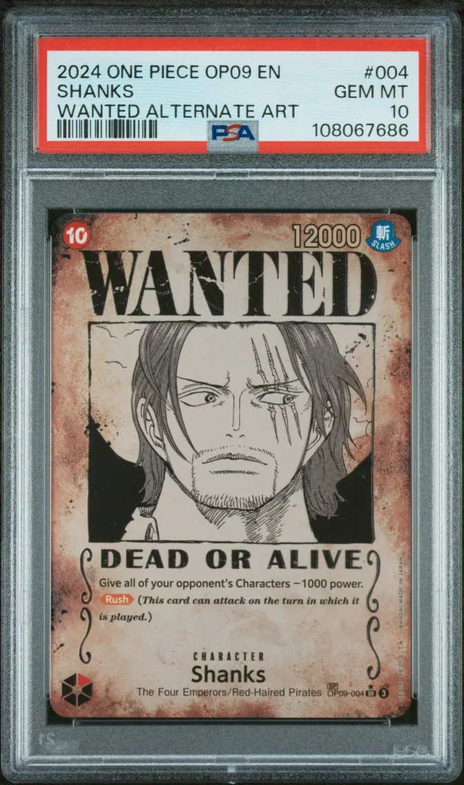 2024 #004 Shanks PSA 10 One Piece OP09-Emperors in the New World