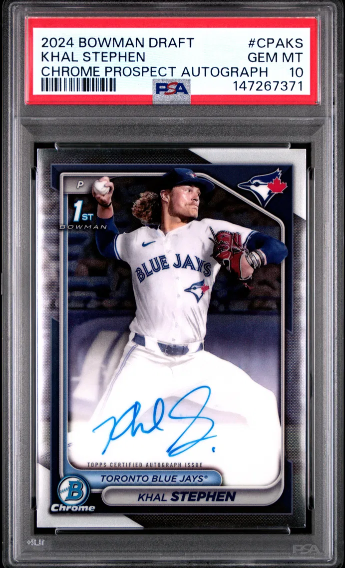 2024 #CPAKS Khal Stephen PSA 10 Bowman Draft Chrome Prospect Autographs