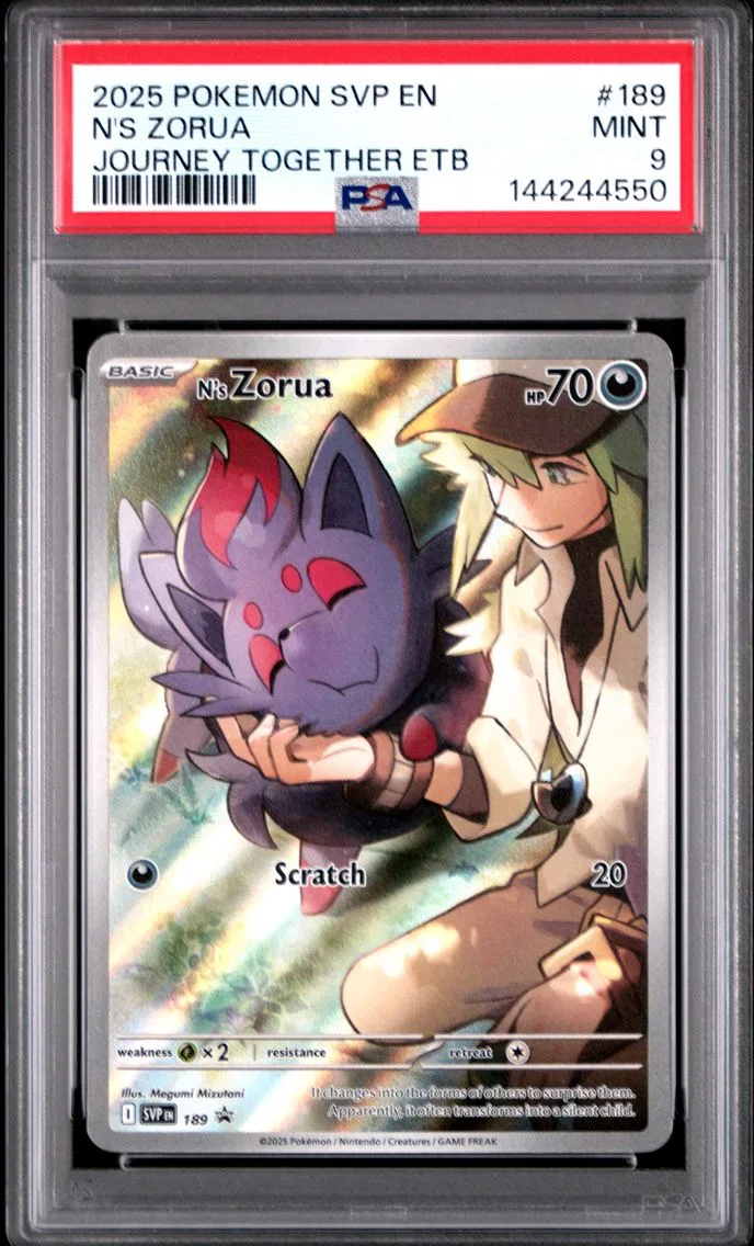 2025 #189 N's Zorua PSA 9 Svp EN-SV Black Star Promo