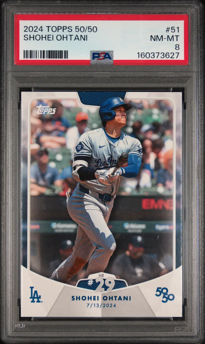 2024 #51 Shohei Ohtani PSA 8 Topps 50/50 Shohei Ohtani