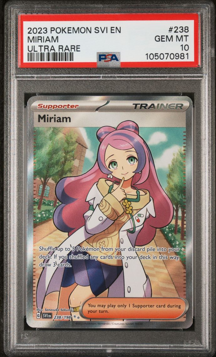 2023 #238 MIRIAM PSA 10 POKEMON SVI EN-SCARLET & VIOLET | ULTRA RARE