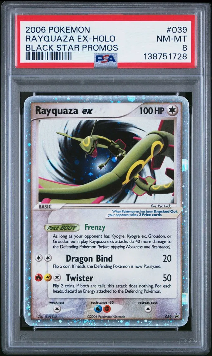 2006 #039 Rayquaza EX-Holo PSA 8 Black Star Promos Pokemon