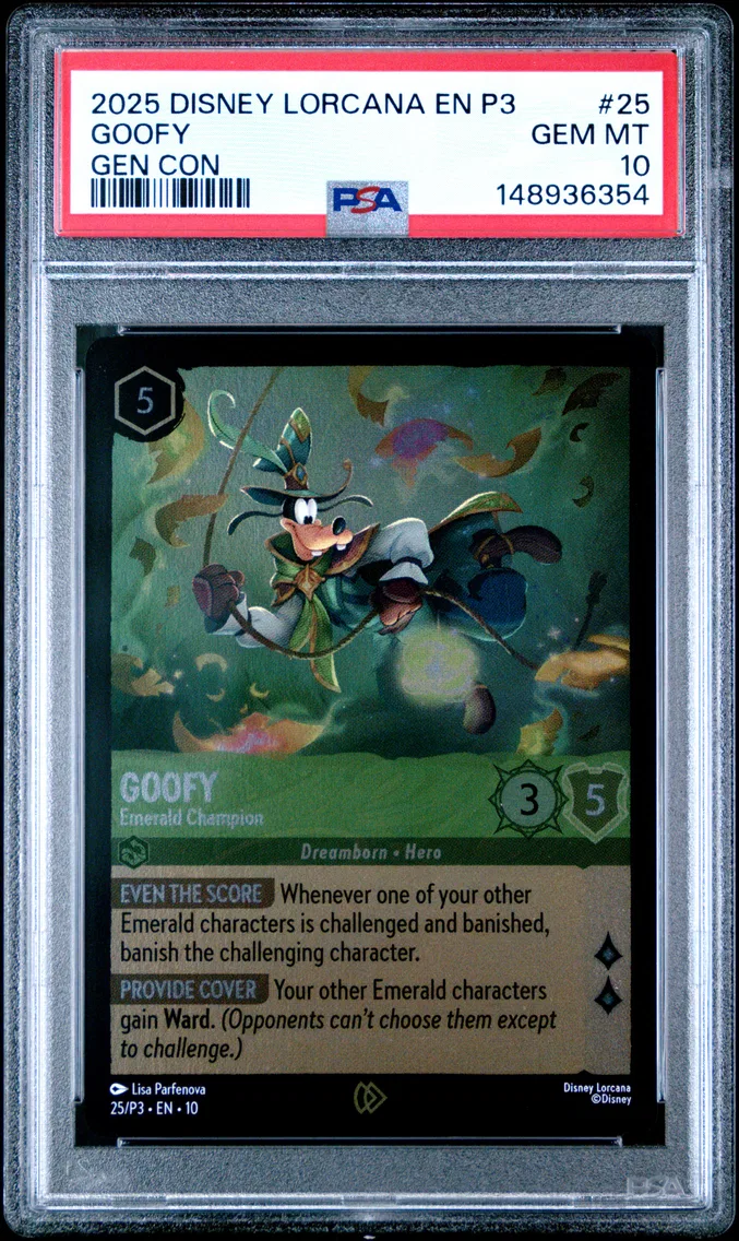 2025 #25 Goofy - Emerald Champion PSA 10 Disney Lorcana EN P3-Promo