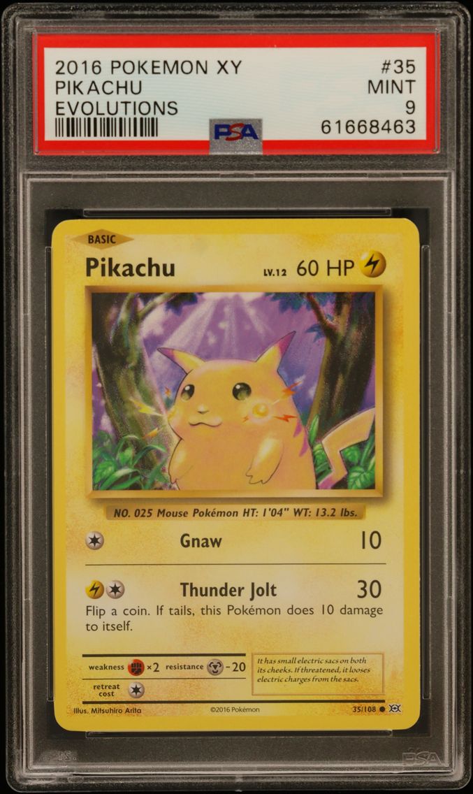 2016 #35 Pikachu PSA 9 XY Evolutions