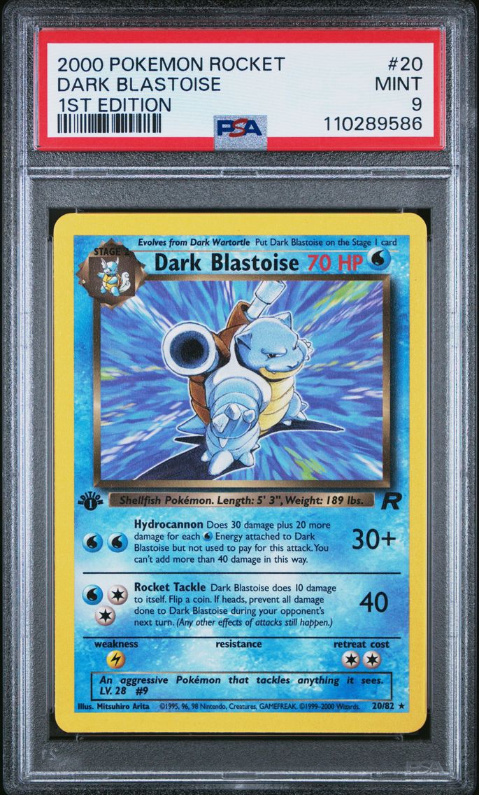 2000 #20 DARK BLASTOISE PSA 9 POKEMON ROCKET | 1ST EDITION
