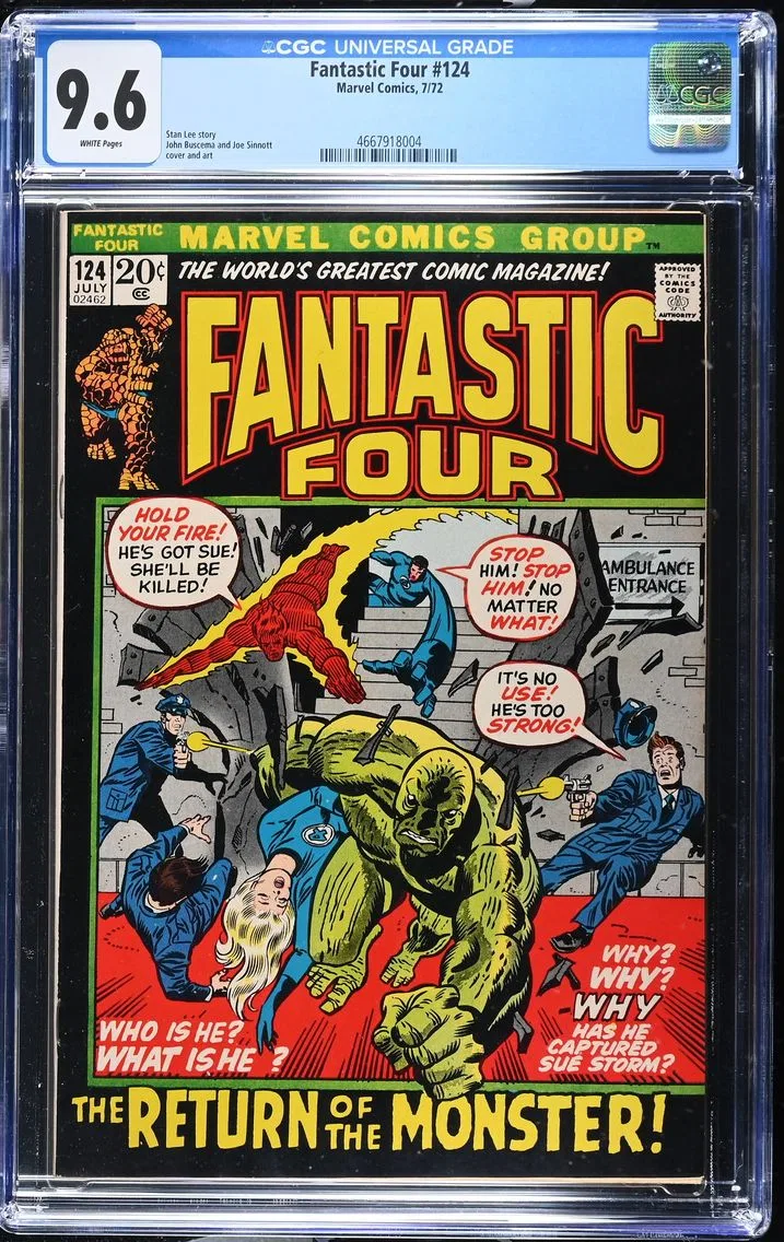 1972 Fantastic Four #124 CGC 9.6 Marvel Comics