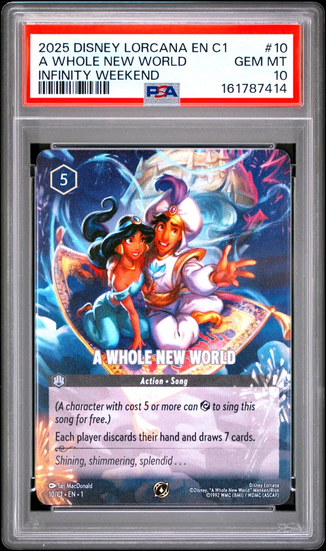 2025 #10 A Whole New World PSA 10 Disney Lorcana EN C1-Lorcana Challenge Promo