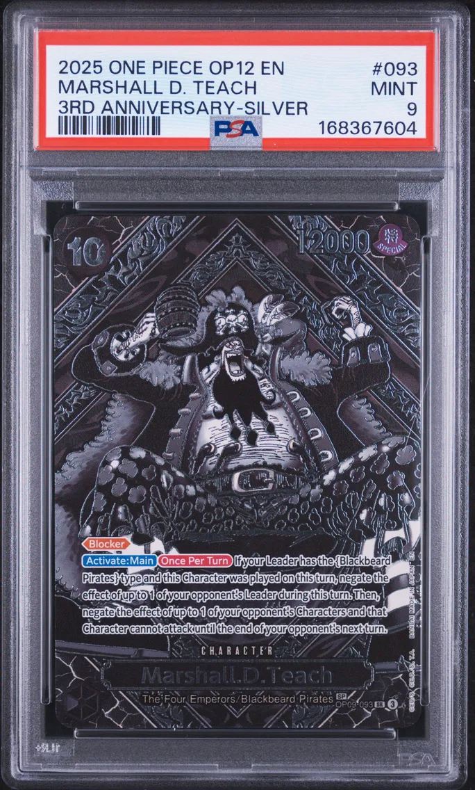 2025 #093 Marshall D. Teach PSA 9 One Piece OP12-Legacy of the Master