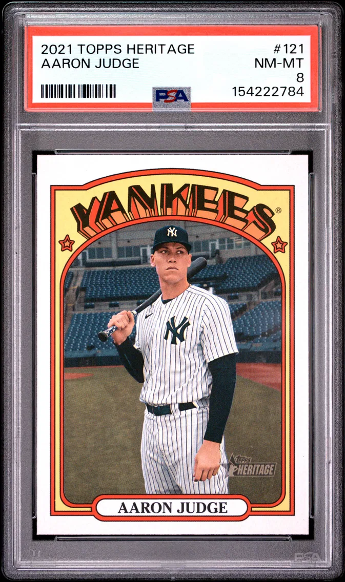 2021 #121 Aaron Judge PSA 8 Topps Heritage