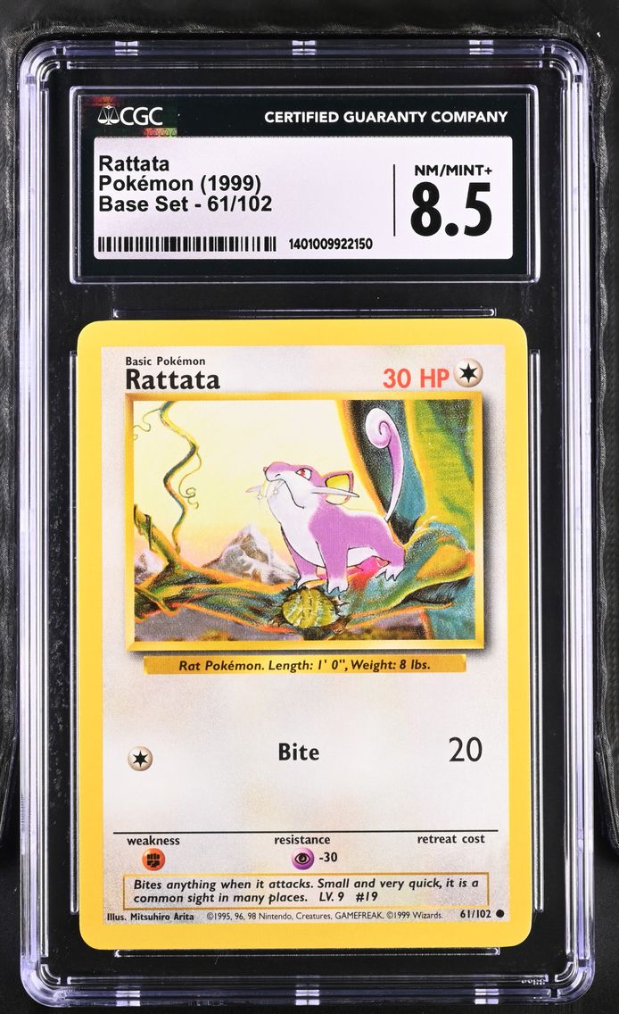 1999 #61 Rattata CGC 8.5 Base Set - Unlimited - English