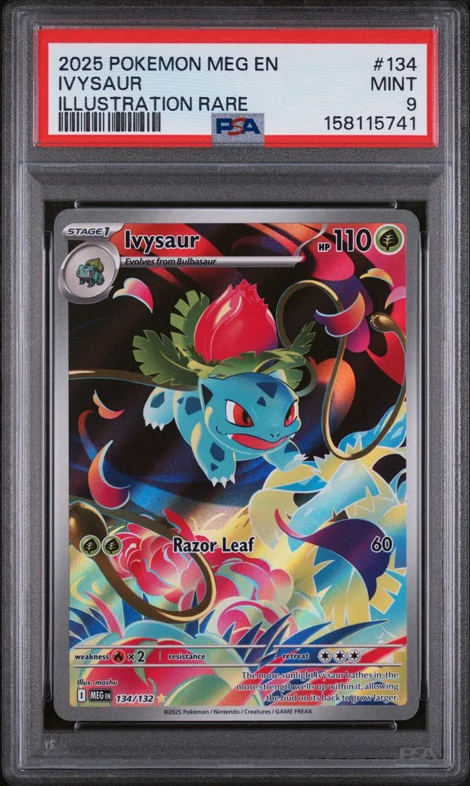 2025 #134 Ivysaur PSA 9 Meg EN-Mega Evolution