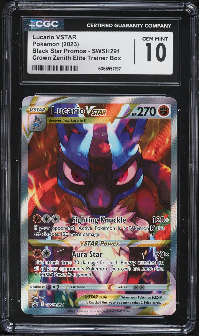 2023 #291 Full Art/Lucario Vstar CGC 10 Swsh Black Star Promo Pokemon