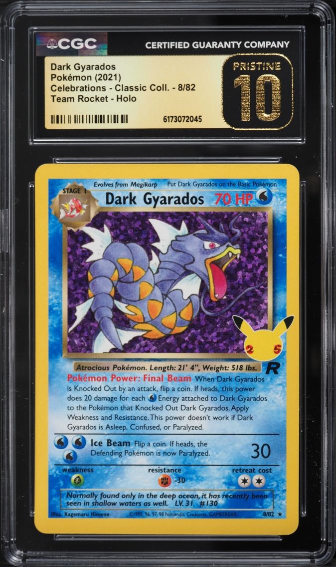 2021 Pokemon SWSH Celebrations Classic Collection Holo Dark Gyarados #8 CGC 10 PRISTINE