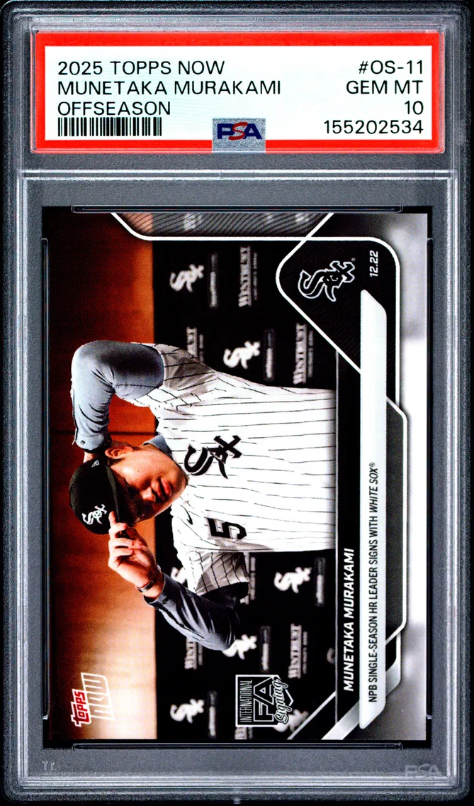 2025 #OS-11 Munetaka Murakami PSA 10 Topps Now Offseason