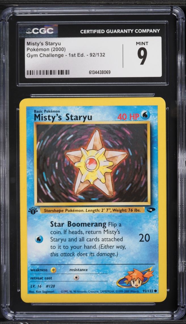 2000 Pokemon Gym Challenge 1st Edition Misty's Staryu #92 CGC 9 MINT