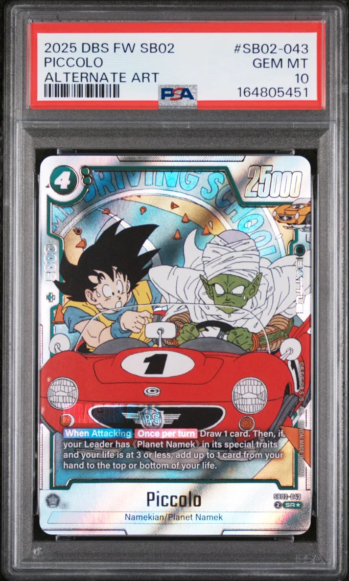 2025 #SB02-043 Piccolo PSA 10 Dragon Ball Super Card Game Fusion World Manga Booster 02