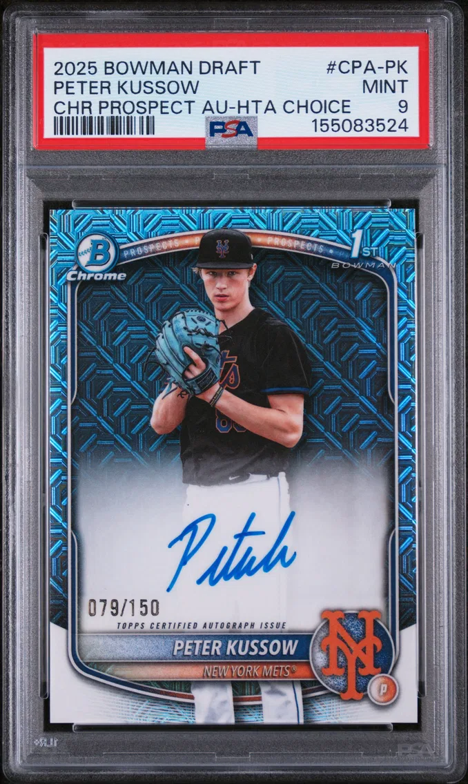 2025 #CPA-PK Peter Kussow PSA 9 Bowman Draft Chrome Prospect Autographs