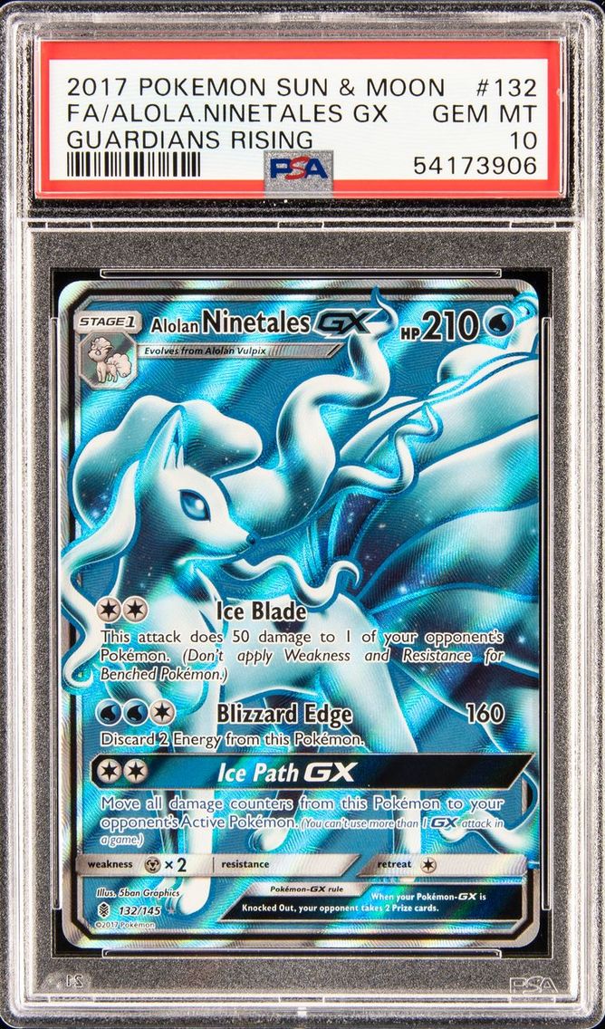 2017 POKEMON SUN & MOON GUARDIANS RISING #132 FULL ART/ALOLAN NINETALES GX
