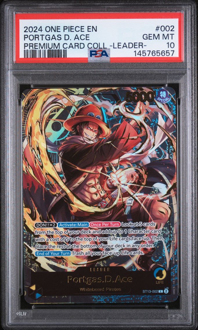 2024 #002 Portgas D. Ace PSA 10 One Piece Premium Card Collection -Leader Collection-