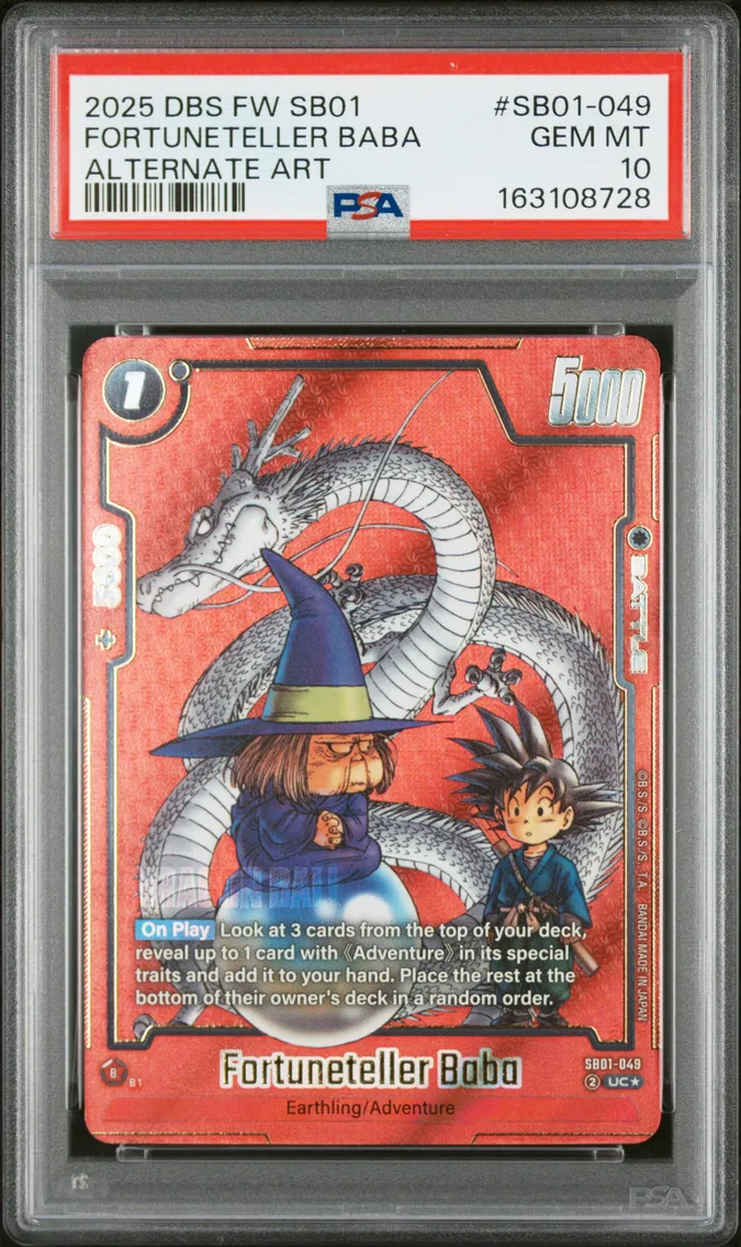 2025 #SB01-049 Fortuneteller Baba PSA 10 Dragon Ball Super Card Game Fusion World Manga Booster 01