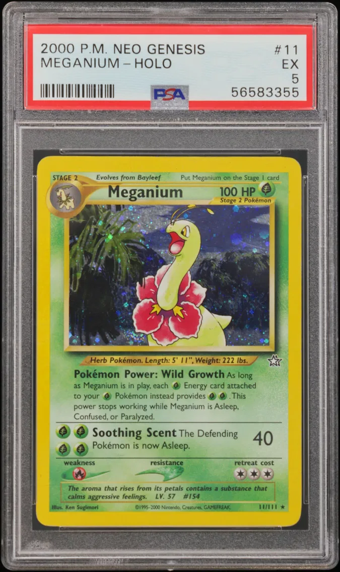 2000 #11 Meganium-Holo PSA 5 Neo
