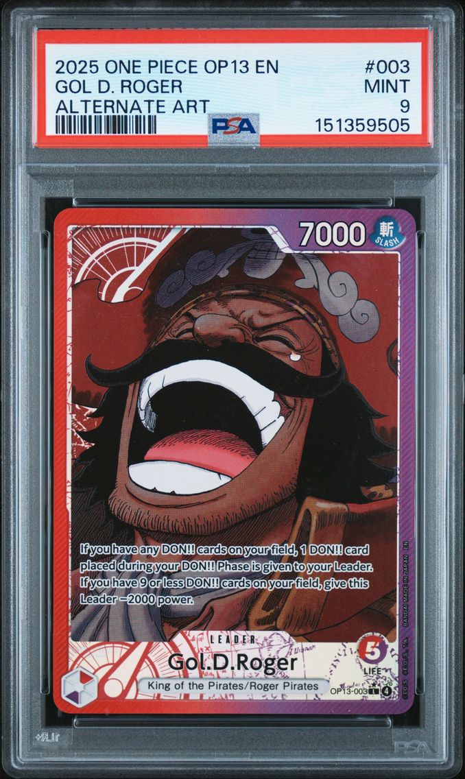 2025 #003 Gol D. Roger PSA 9 One Piece OP13-Carrying on His Will