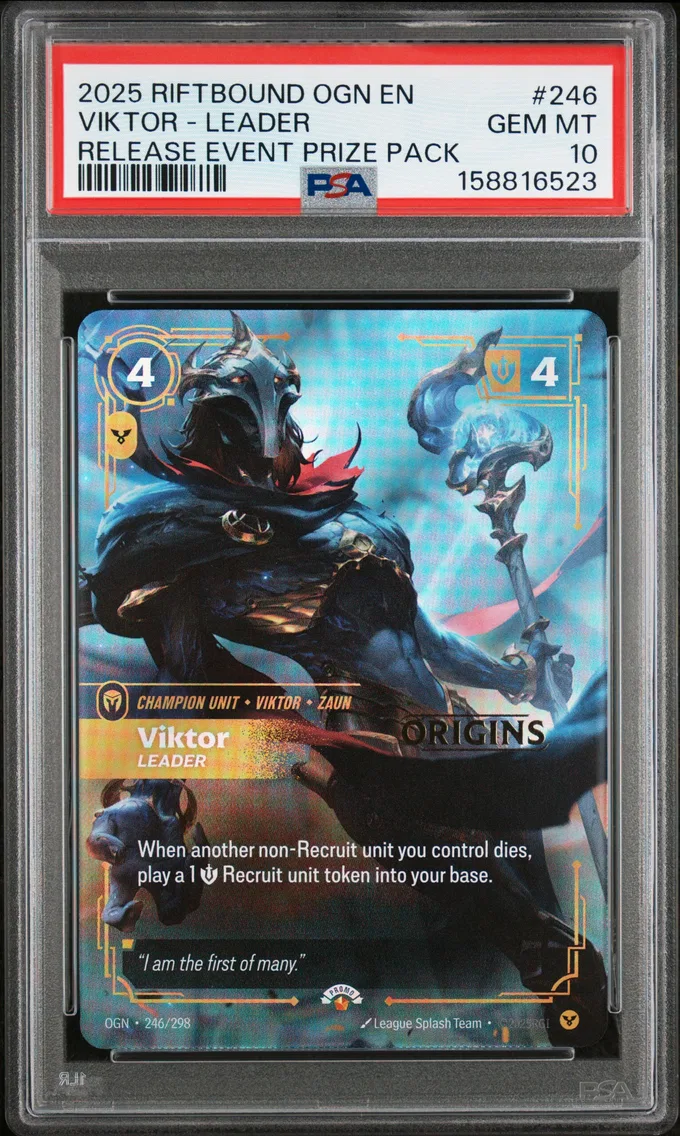 2025 #246 Viktor - Leader PSA 10 Riftbound: League of Legends Ogn-Origins