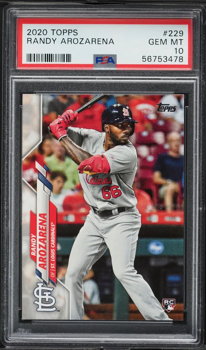 2020 #229 Randy Arozarena PSA 10 Topps Baseball