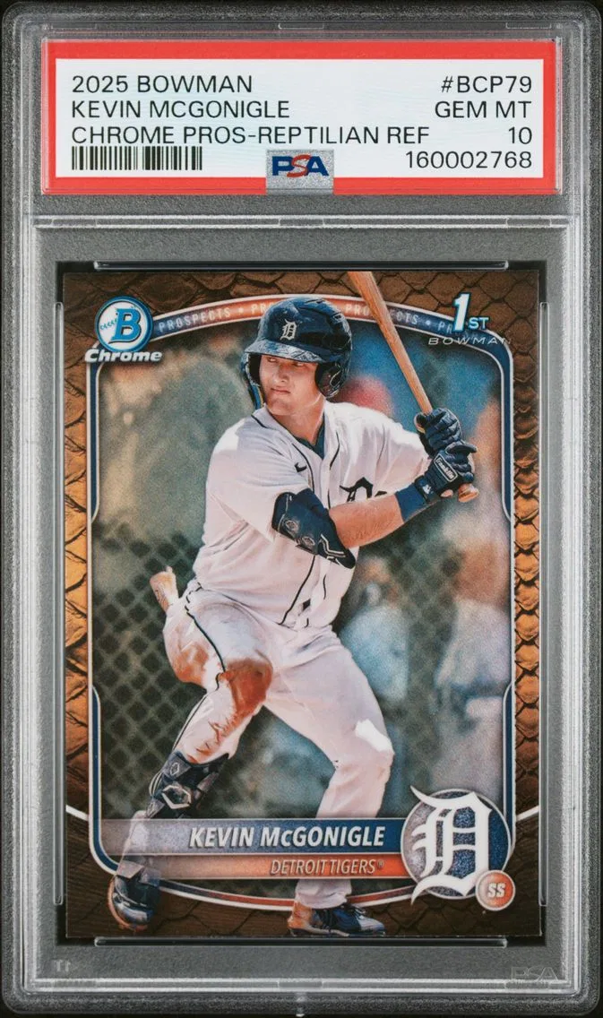 2025 #BCP79 Kevin Mcgonigle PSA 10 Bowman Chrome Prospects