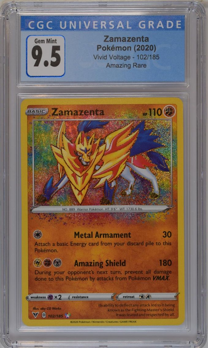 2020 #102 Zamazenta CGC 10 Vivid Voltage - English